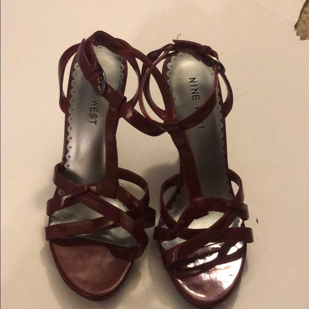 Nine West Red Strap Heels